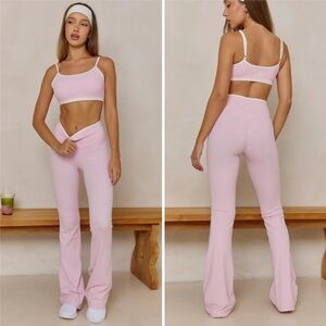 Astoria LUXE BALANCE Flare Legging - Pink/Cream